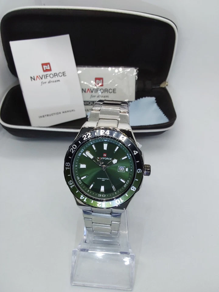 Naviforce PRX дизайн зеленый из нержавеющей стали интегрированный браслет - Изображение 2 из 4