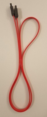 SATA KABEL 100cm ROT SERIAL ATA STECKER GERADE FLACHKABEL HDD SDD DATENKABEL 1M