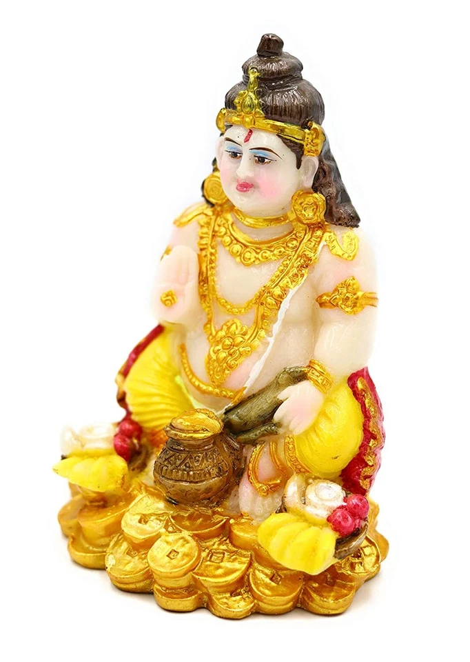 Pieza de exhibición artesanal de ídolo Kuber Maharaj de poliestireno para decoración de sala de estar Foto 2 de 4