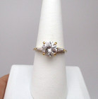 14K Yellow Gold Cubic Zirconia Solitaire Engagement ring Size 7.75 [R208] — photo 2