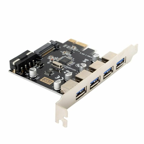 PCI-E 4 Ports to USB 3.0 HUB PCI Express Expansion Card Adapter 5Gbps for PC - Picture 7 of 8