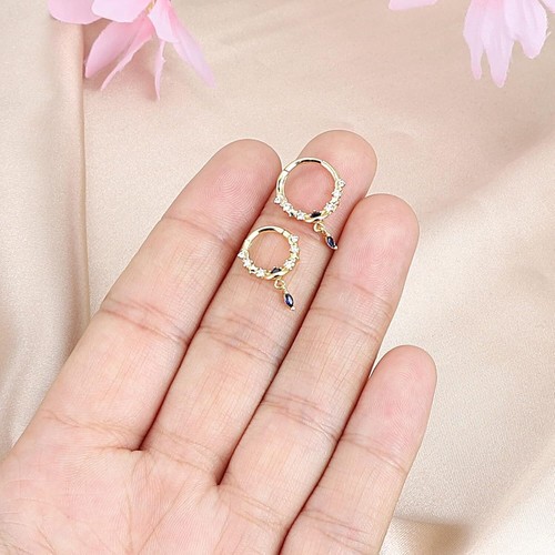 16G Nose Rings Hinged Hoop Earrings Surgical Steel Septum for Women - Picture 9 of 24