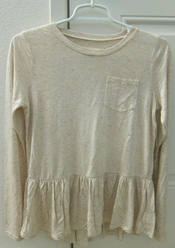 NWT Tucker + Tate Sparkle Peplum Tee Pink English Heather - Size XL (14/16) $32+
