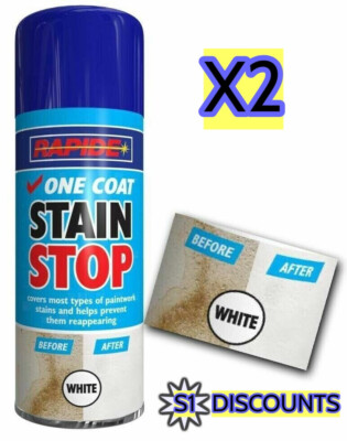 2x 400ml Fleckenstopp Einschicht Blocker Aerosol Spray Feuchtigkeit Schimmel verhindern auf Lack