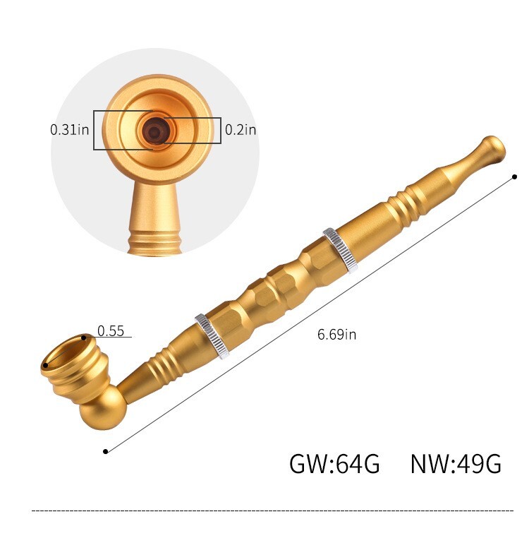 Retro metal three-in-one multi-purpose cigarette rod filter detachable pipe