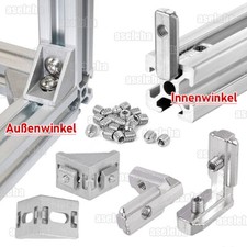 Innenwinkel Außenwinkel Aluprofil Nut 6|8 Für 20x20 30x30 40x40 Profilverbinder