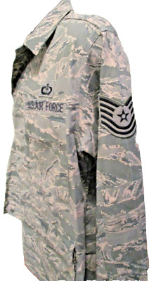 Air Force Utility Jacket Tiger Stripe Coat Sargent Stripes Size 44 Regular EUC
