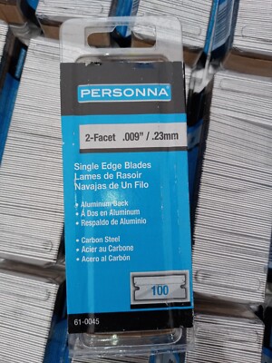 Personna Single Edge Blades .009''/.23mm 100 Pack 610045 New Sealed