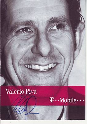 CYCLING cycling card VALERIO PIVA team T MOBILE 2005 signed