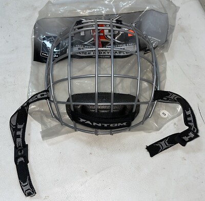 Itech Fantoms Small Full Cage Ice Hockey Player Helmet Bubble Silver NEW