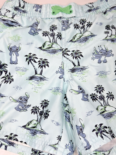 DISNEY STORE STITCH BOYS YOUTH 5 / 6 SWIM TRUNKS PALM TREES - Picture 2 of 7
