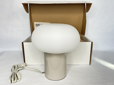 2 Ikea DEJSA Table Mushroom Lamp 004.049.87 Beige/Opal Glass 11