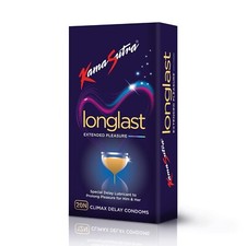 KamaSutra LongLast Condoms 60 Count | Dotted | Extra Lubricated | 3x20 Combo