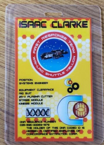 Dead Space ID Badge-Planet Cracker Starship Ishimura Isaac Clarke - Afbeelding 1 van 3
