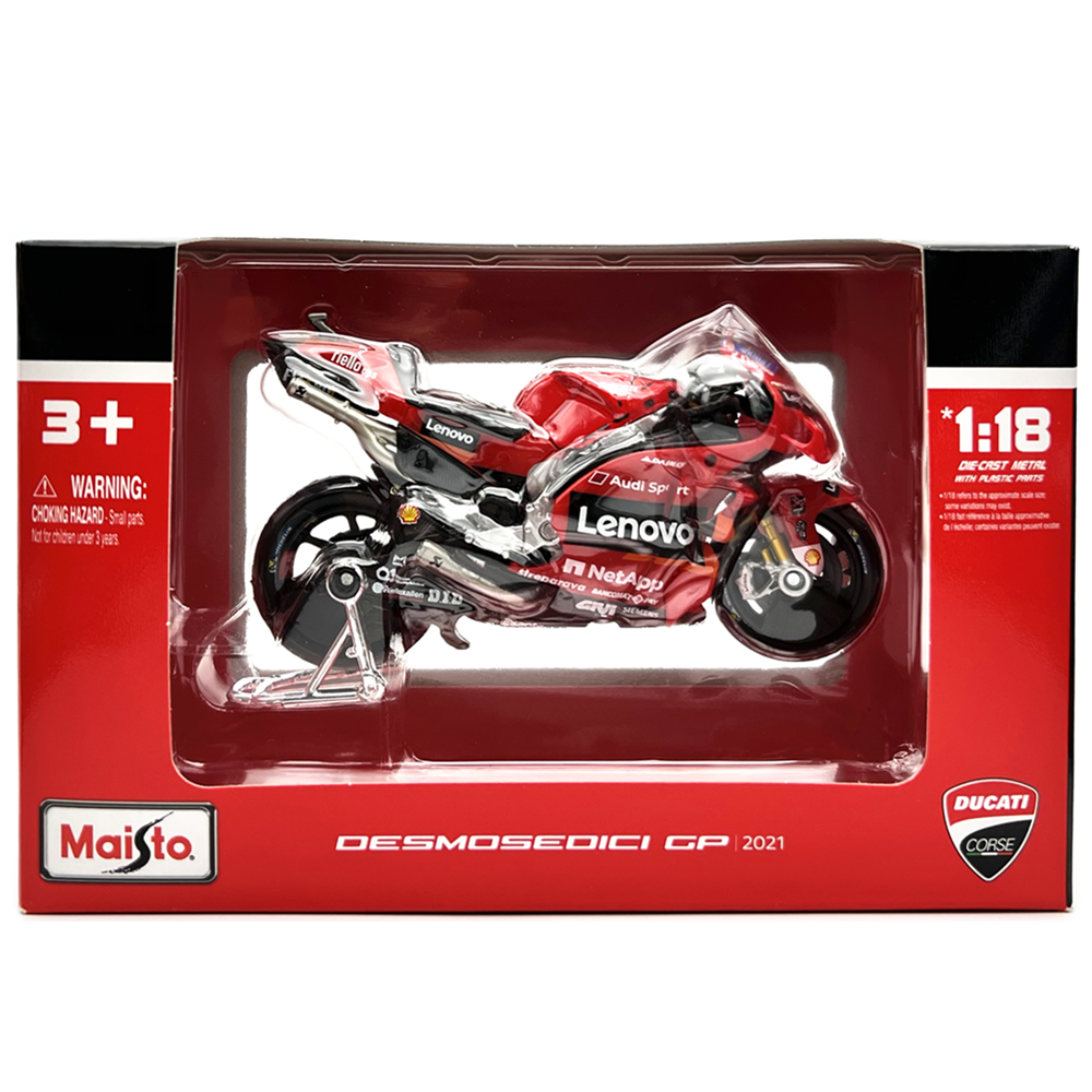 Maisto 1:18 NEW 2021 Ducati Lenovo Team #43 #63 Die Moto GP Racing casting  alloy motorcycle Model collection gift toy