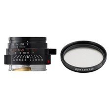 LIGHT LENS LAB M 50mm f/2 for Leica M w/ filter set Black 