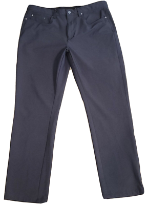 Greg Norman Mens Golf Pants 34 x 29.5 Black w/ Shark Logo