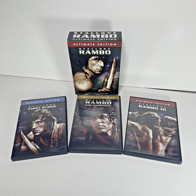 RAMBO TRILOGY ULTIMATE EDITION First Blood 1 2 3 - Sylvester Stallone DVD
