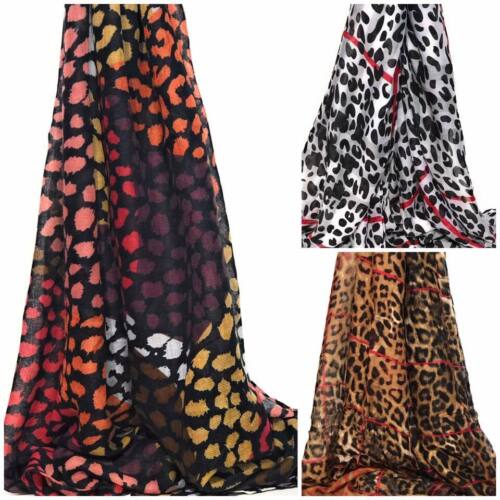 Leopardendruck Schal große Damen Sommerschal Stola Decke Halstuch Tierschals  - Bild 1 von 18