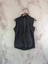 Nike Vest Womens Medium Black Jacket Windbreaker Vtg 90s Y2K Cycling Golf Zip In