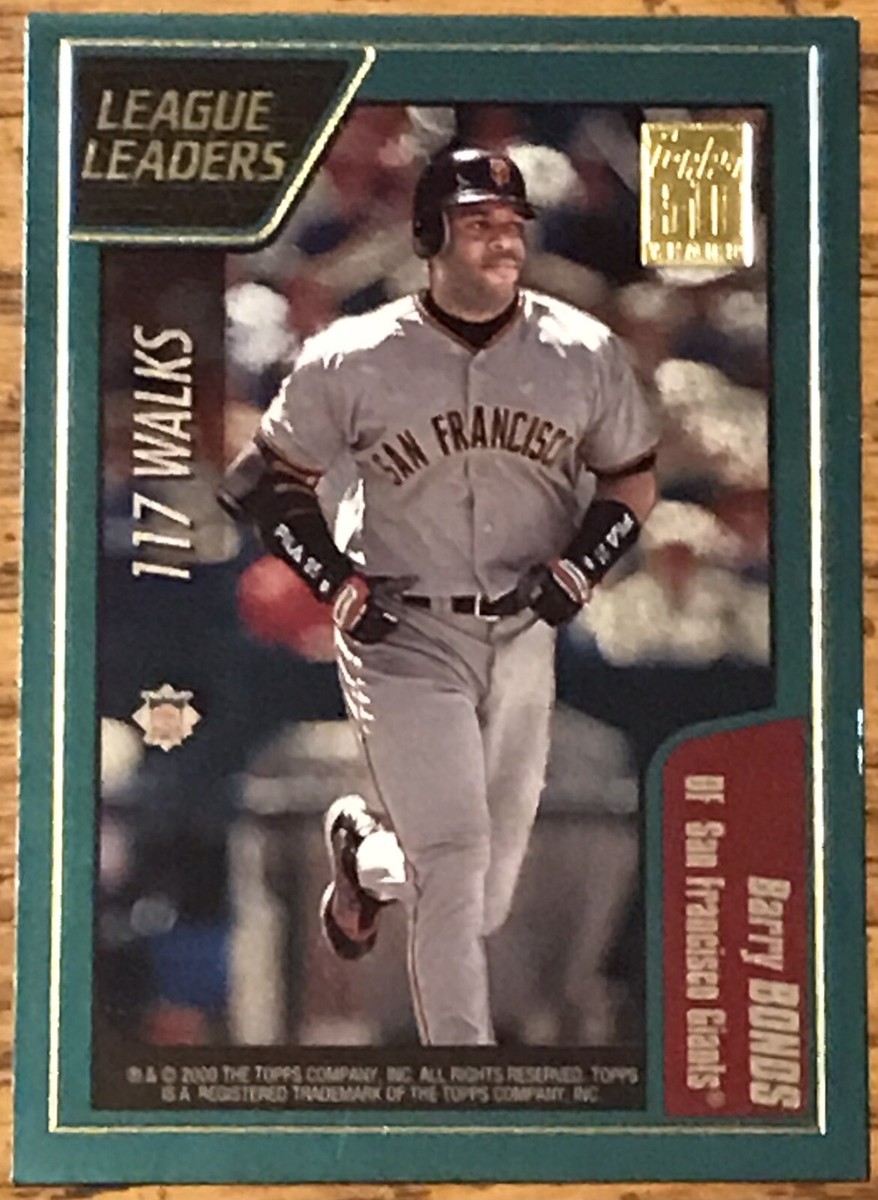 Barry Bonds 2001 Topps League Leaders Baseball Card #395 SF Giants