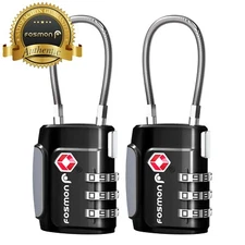 2x TSA Approve Luggage Travel Suitcase Bag Lock [3 Digit Dial] Padlock Reset