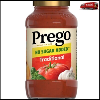 Prego Traditional No Sugar Added Pasta Sauce, 23.5 Oz Jar, Pack of 1, free shipp