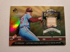 Steve Carlton 2006 SP Legendary Cuts Baseball Chronology Materials Bat Card