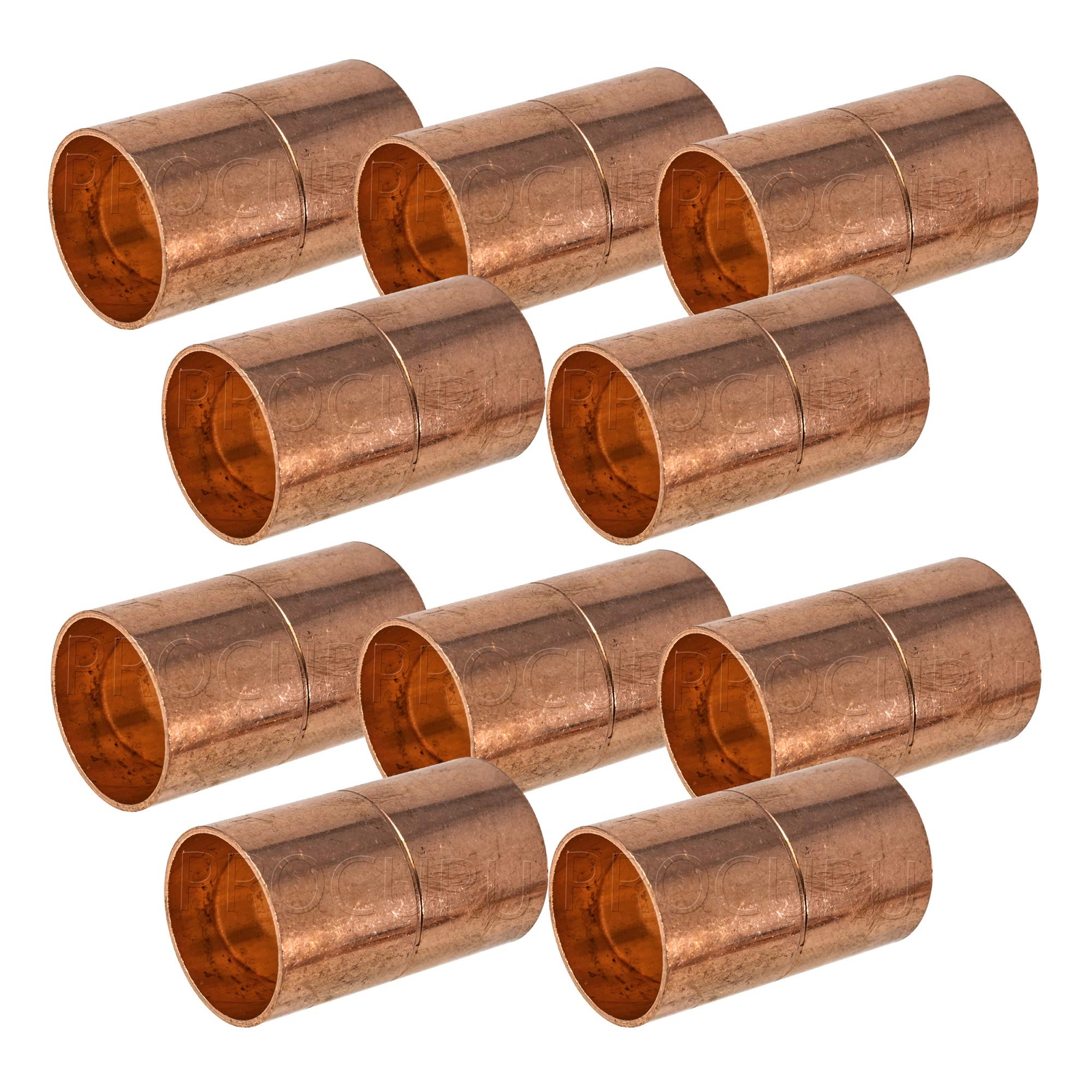 10pack 1/2inch Copper Coupling With Stop C X C Sweat Connection Certified Safe 