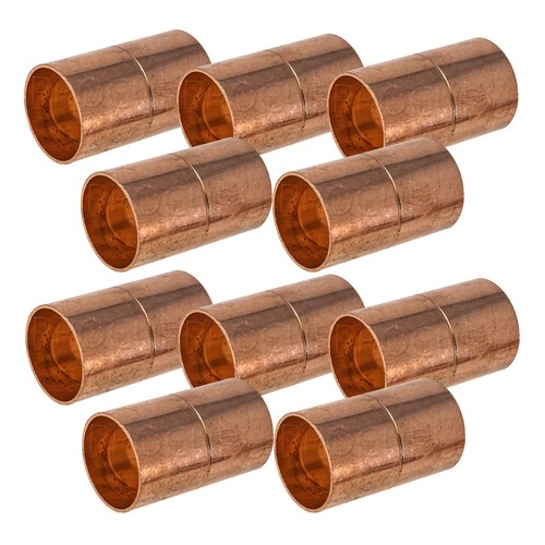 10pack 1/2inch Copper Coupling With Stop C X C Sweat Connection Certified Safe 