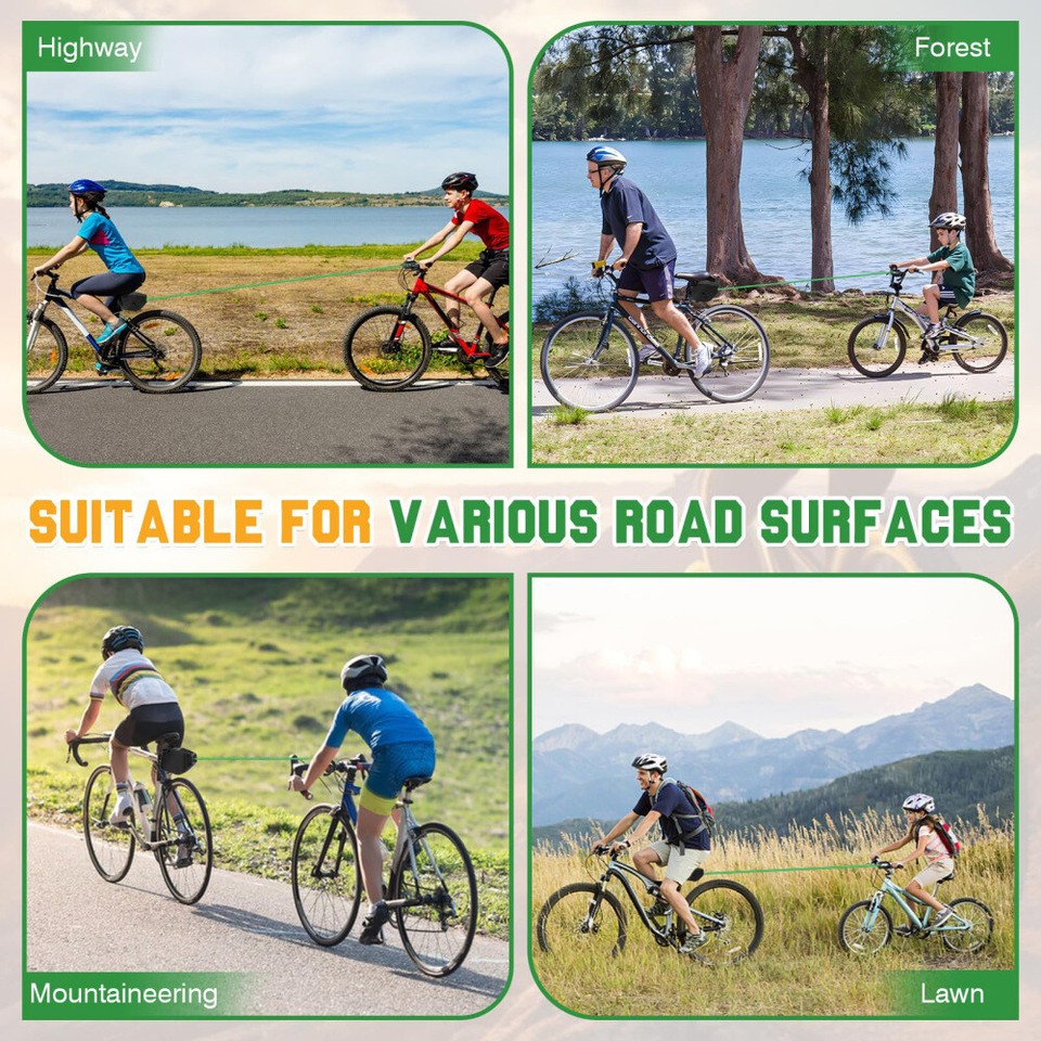 Bicycle Tow Rope Kids Bicycle Traction Rope Retractable Portable Rope 2 ...