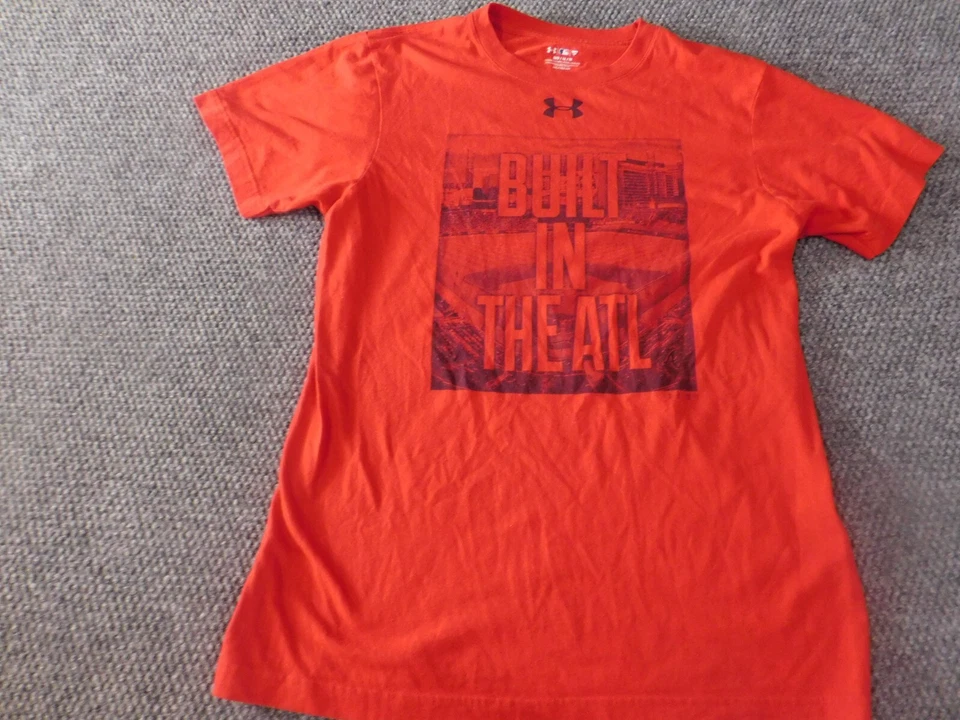 Atlanta Braves Shirt mens Medium Red MLB Under Armour Graphic baseball - Image 3 of 4