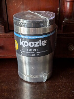 Koozie TRIPLE 12oz, 3-in-1 Insulated Can Cooler Bottle Cooler Tumbler