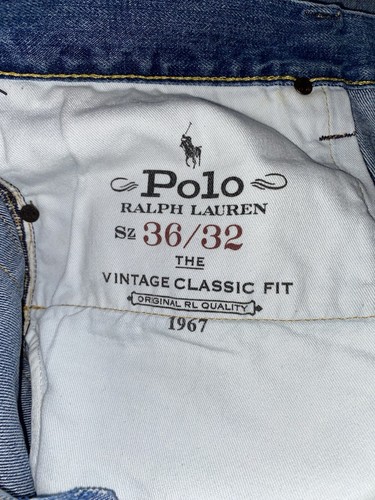 Polo Ralph Lauren The Vintage Classic Fit Distressed Patch Jeans Men’s 36x32 - Bild 11 von 21
