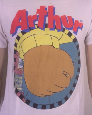 vintage 90s 00s rare Arthur 2001 Marc Brown T-Shirt PBS Cartoon TV 