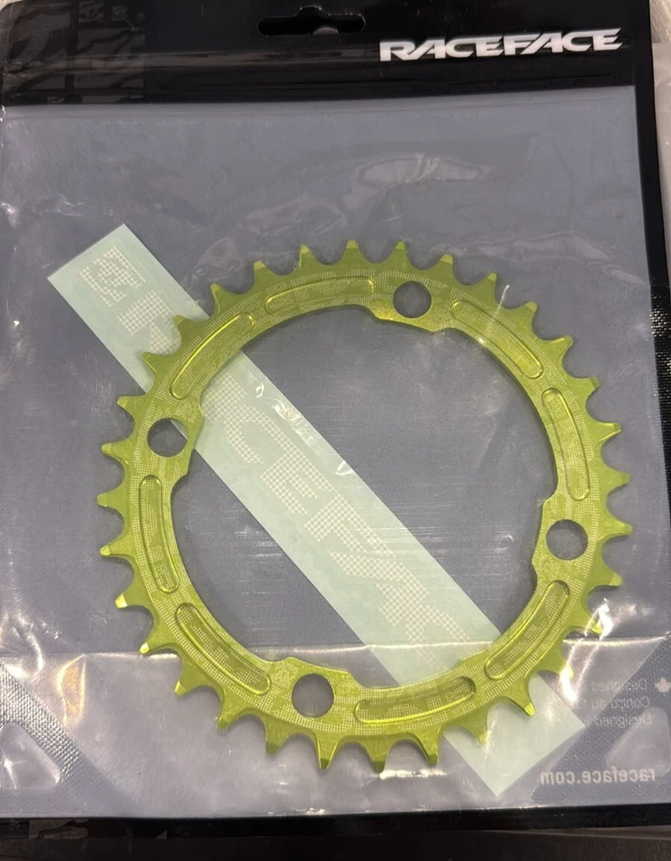 Plato ancho estrecho Race Face 91-5609 32T 104BCD verde bicicleta MTB 10/11/12 velocidades Foto 4 de 4