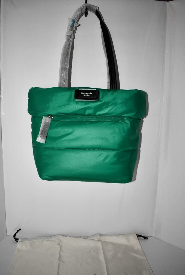 Bolso de Mano Kate Spade Hinchado Pequeño en Verde Invierno #KE187 NUEVO CON ETIQUETAS