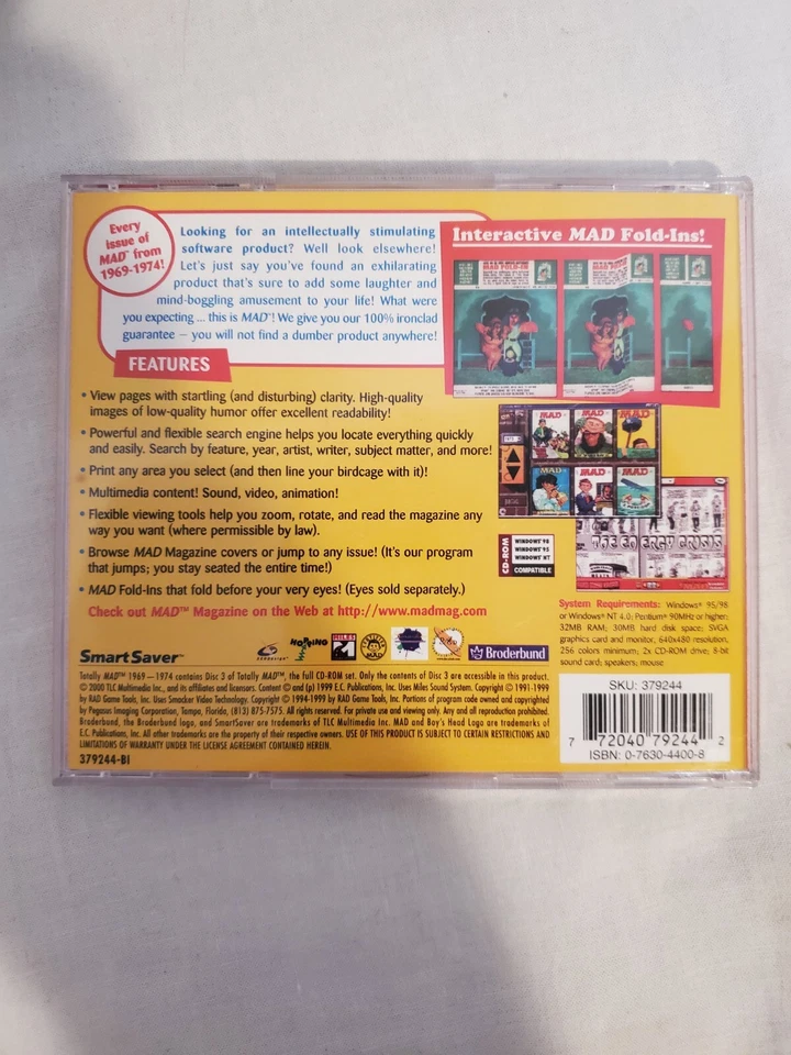 Totally Mad PC 1999 65 interactive issues of disturbing MAD humor from 1969-1974 - Image 2 of 2