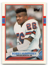 1989 Topps Traded #113T BOBBY HUMPHREY  Rookie RC Denver Broncos  NICE CARD !!!. rookie card picture