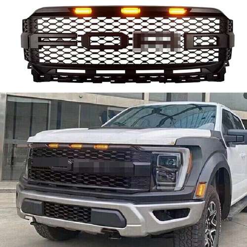 Front Grill For 2021 2022 2023 Ford F150 Bumper Grille Raptor Style W