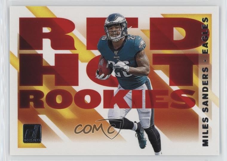 2019 Panini Donruss Red Hot Rookies Miles Sanders #RHR-9 RC 1i7q