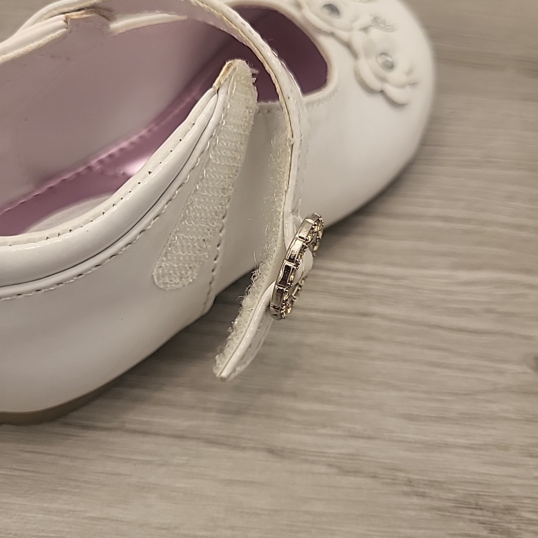 Buster Brown Maddie White Mary Jane Toddler Size 7 Rhinestone 