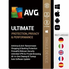 AVG Ultimate 2026 VPN 3 Years Multi-Device 3 Devices Global Activation