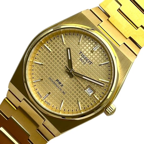 Tissot Prx Powermatic 80 T137.407.33.021.00 AT SS GP Gold Dial 37mm N Rank Used - Picture 2 of 10