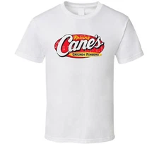 Raising Canes Chicken Fingers Fast Food Restaurant Distressed Look T Shirt