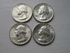 Lot of 4 1964 Washington Silver Quarters. Uncirculated Beauties  D & P