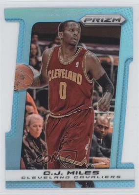 2013-14 Panini Prizm Light Blue Prizm Die-Cut 96/199 CJ Miles #195 0a1