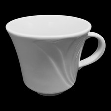 Kaffeetasse 220ml Eschenbach Porzellan Kaffeetasse Tassen Relief Weiß B-Ware