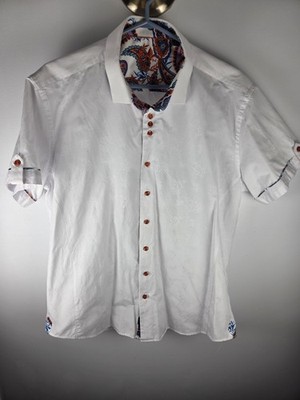 Au Noir Short Sleeves Men Shirt White Size 5 Pre-Owned