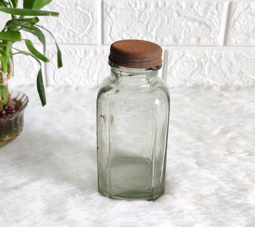 1950 Vintage Tooth Powder Dental Advertising Glass Bottle Decorative Props GS142 - Foto 4 di 7